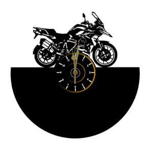 Orologio in vinile da parete moto motocicletta BMW GS personalizzato con scritta